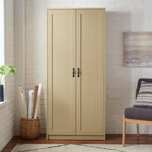 Light Oak Storage Cabinet with Panel Doors (71" H x 31.5" W)
