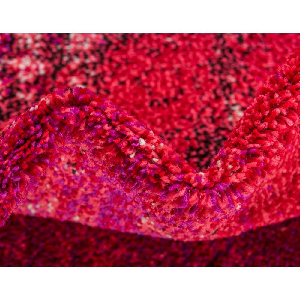 Abstract Pink Bliss 6'x9' Synthetic Easy-Care Area Rug