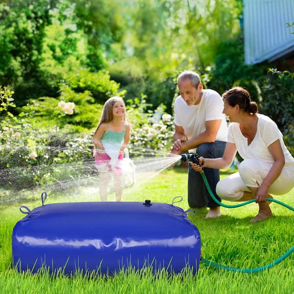 330L/87 gal. Water Storage Bladder, RV Water Tank, 1000D Blue PVC Collapsible Water Storage Containers
