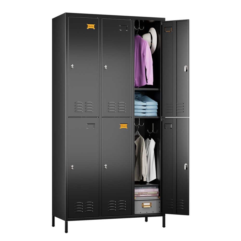 Hephastu 35 in. W x 72 in. H x 16 in. D Lockable Freestanding