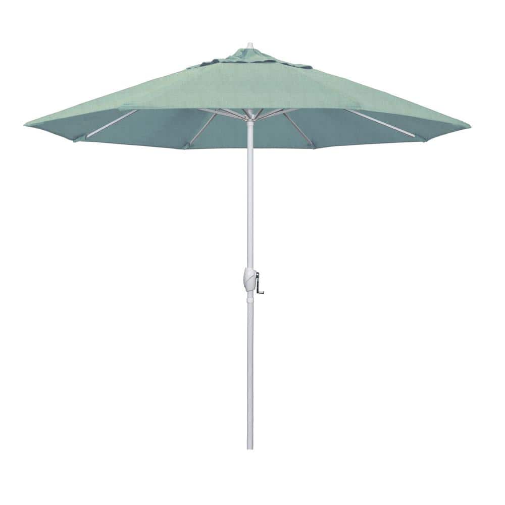 9 ft. Matted White Aluminum Market Patio Umbrella Auto Tilt in Spa Sunbrella price history on PriceWatchPro