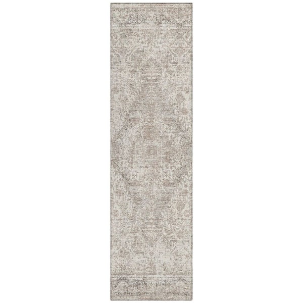 Chantille Machine Washable Indoor/Outdoor Abstract ACN3171 Ivory 2 ft. x 7 ft. Runner Rug
