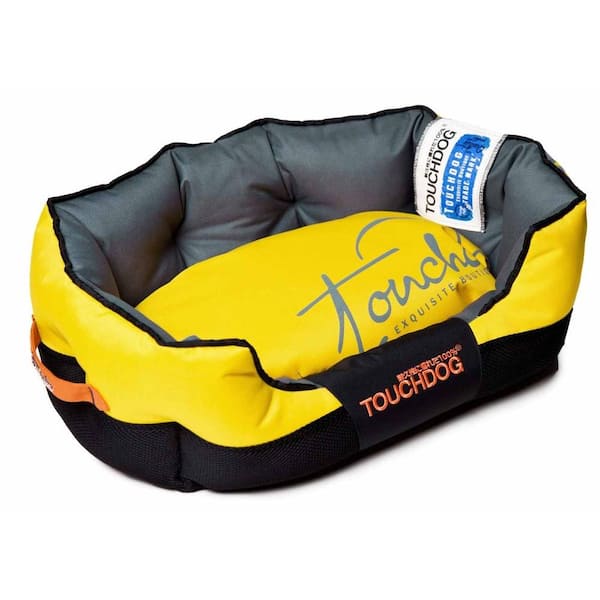 Touchdog Large Sporty Yellow and Black Bed