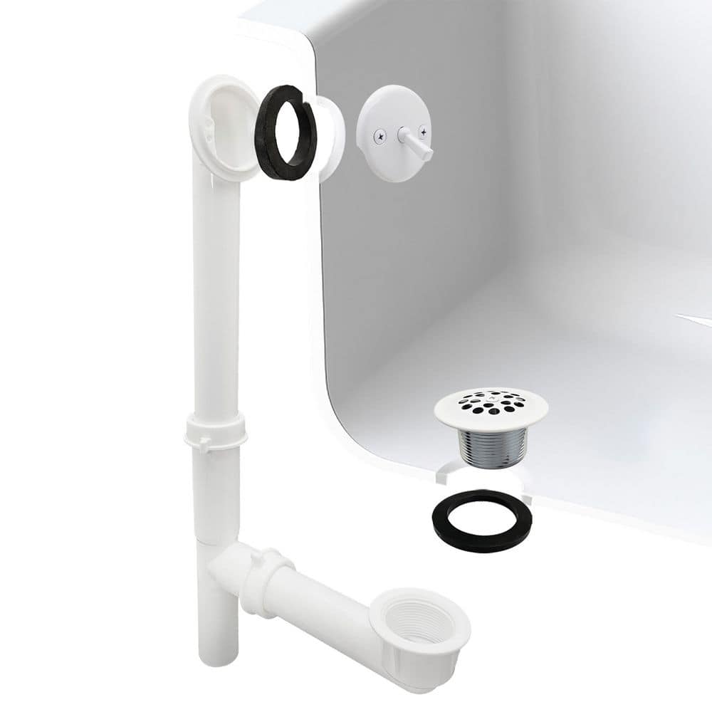 Trip Lever White Poly Adjustable Bath Waste, Powder Coat White price history on PriceWatchPro