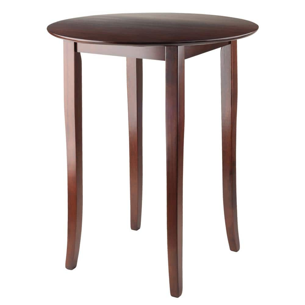 Clayton 36 Round Drop Leaf Table Walnut Winsome