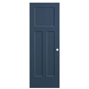 28 in. x 80 in. 3-Panel Winslow Right-Hand Hollow Core Night Tide Molded Composite Single Prehung Interior Door