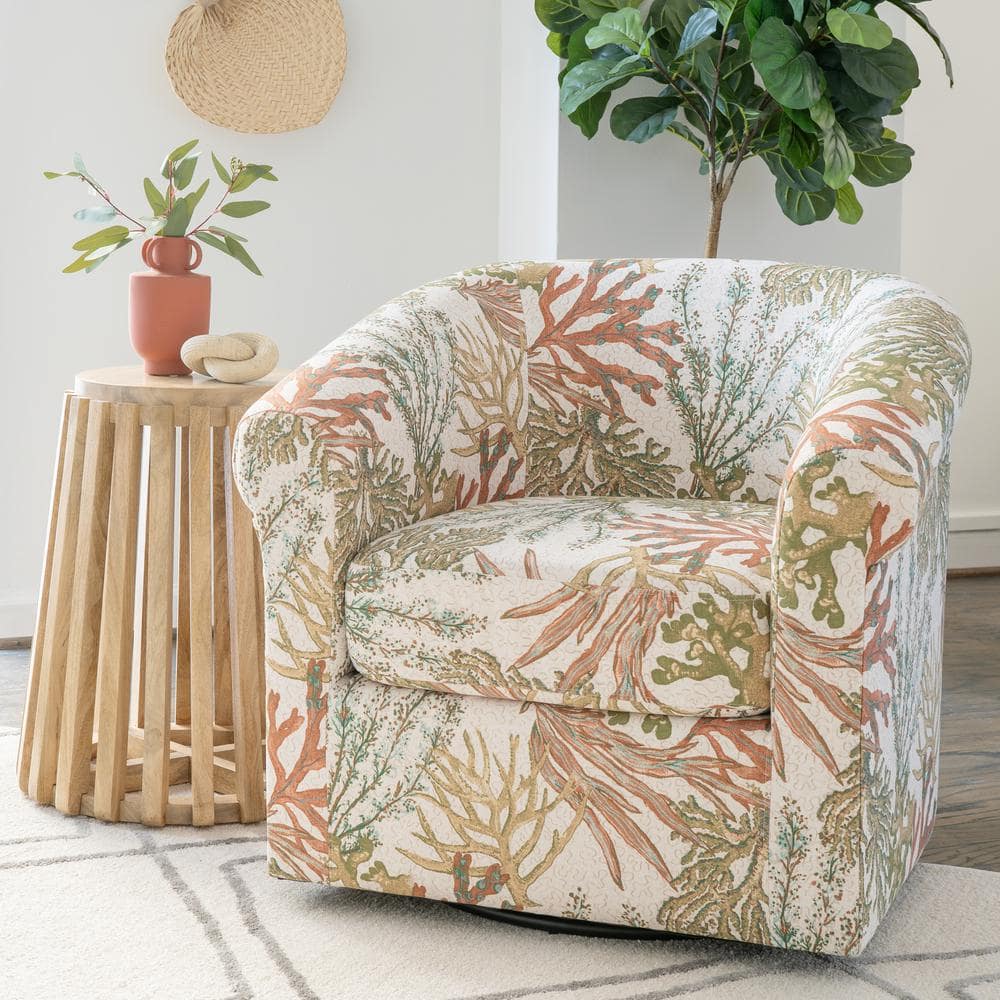 Linon Home Decor Lonnie Green Ocean Polyester Club Chair