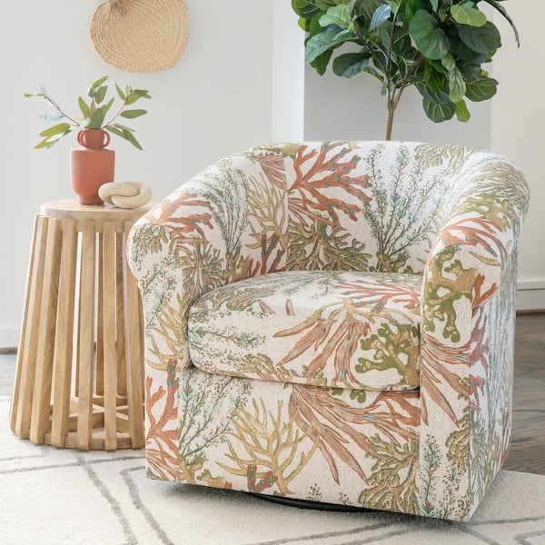 Lonnie Green Ocean Polyester Club Chair with Swivel