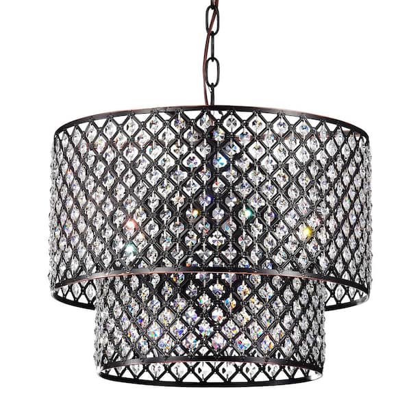 oil rubbed bronze drum shade chandelier