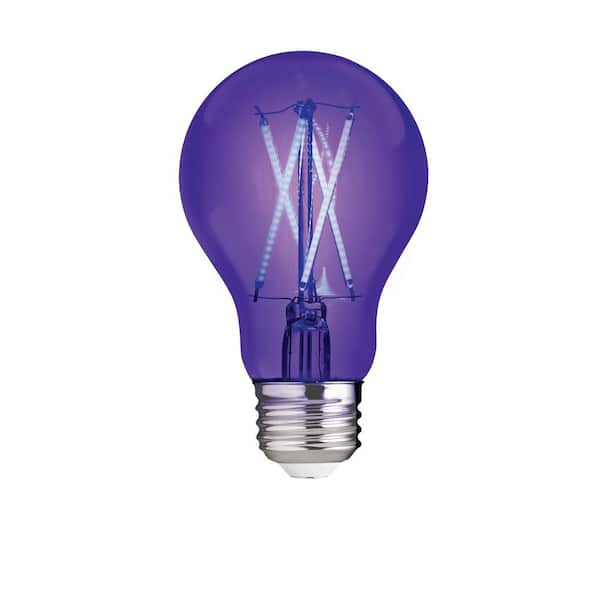 By law Current assign EcoSmart 40-Watt Equivalent A19 Blacklight Ultraviolet Glow in the Dark LED  Light Bulb (1-Pack) FG-04239 - The Home Depot