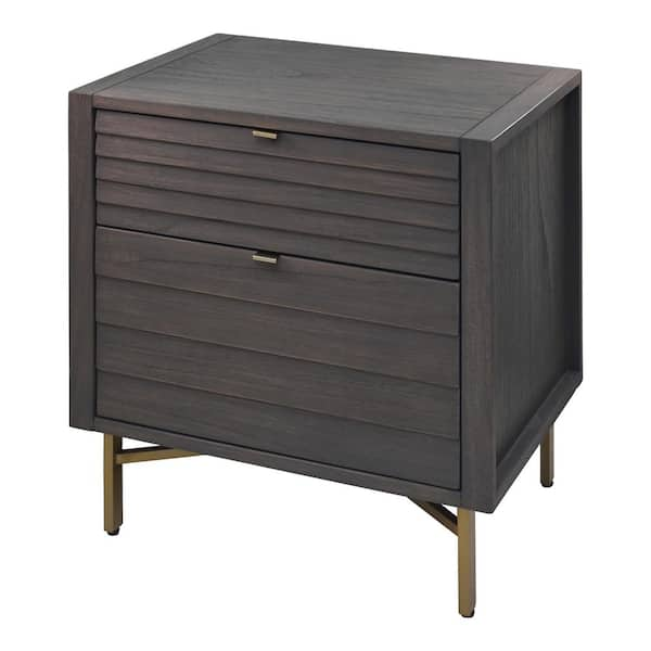 portland grey bedside table