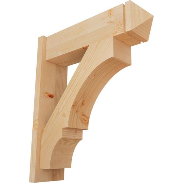 Ekena Millwork 8 in. x 30 in. x 26 in. Balboa Arts and Crafts Smooth Douglas Fir Outlooker