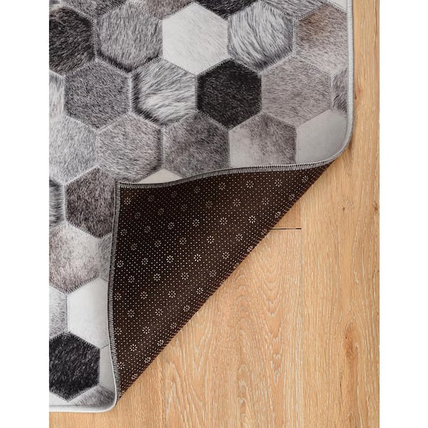 Austin Aransas Grey/Ivory 6 ft. 7 in. x 9 ft. 7 in. Area Rug