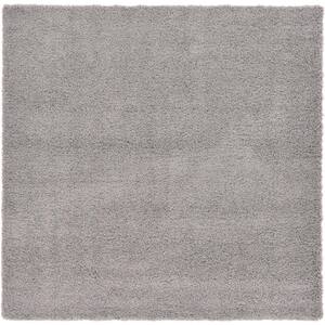 Solid Shag Cloud Gray 8 ft. Square Area Rug