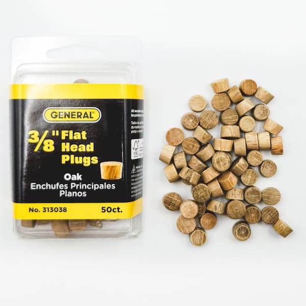 General Tools 3/8 in. Flat Head Oak Plugs 313038 - The Home Depot