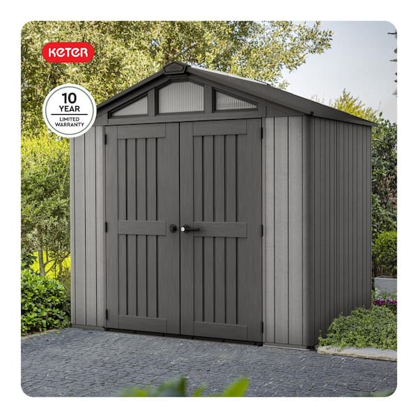 Keter Stronghold 2.0 8 ft. W x 6 ft. D Durable Resin Plastic