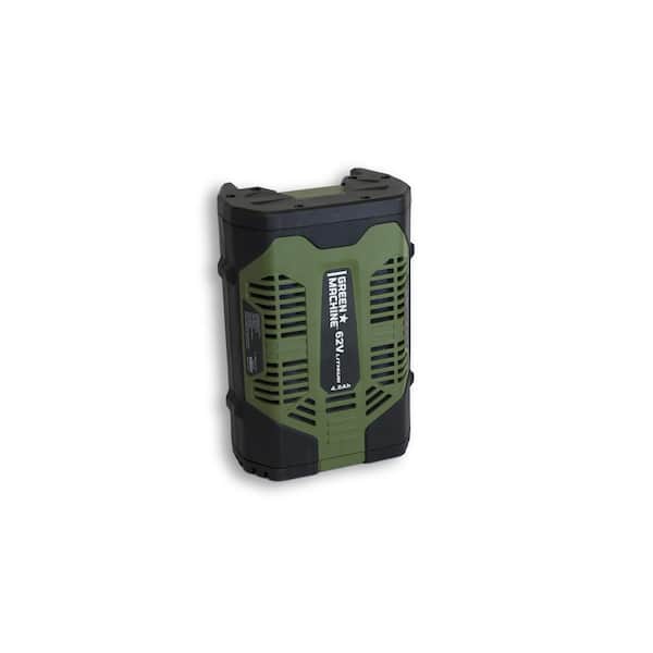 Green Machine 62V 4.0 Ah High Capacity Fade-Free Lithium Power Battery with LED Fuel Gauge with USB Port