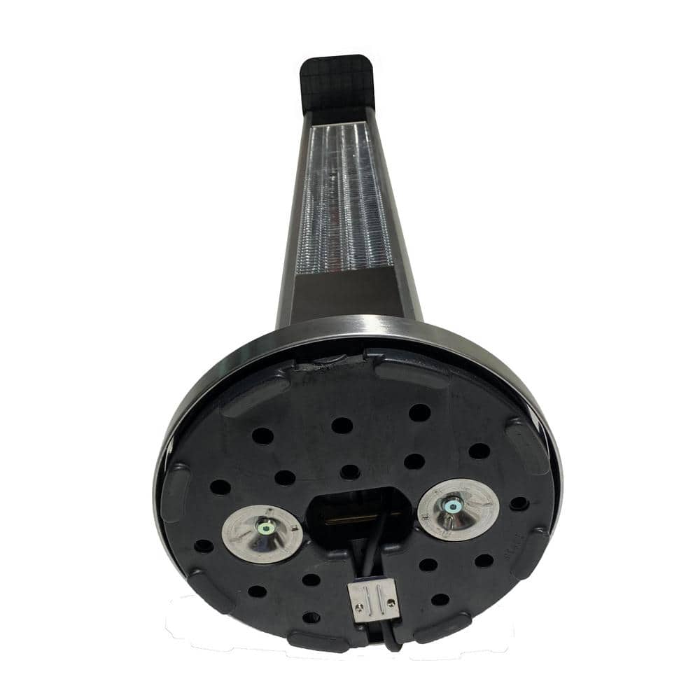 Silver Freestanding Infrared Electric Outdoor Heater with Emergency Shut Off