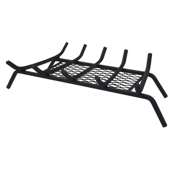 LANDMANN 26 in. Fireplace Grate with Ember Retainer