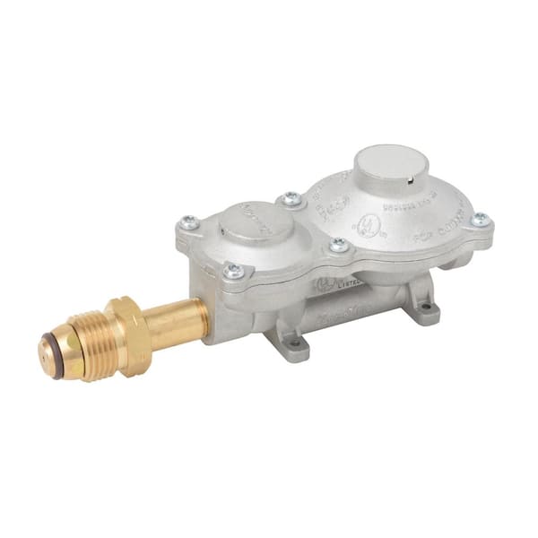 Flame King 2-Stage Propane Gas RV Regulator with POL Valve Connection