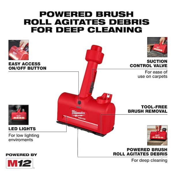 Milwaukee M12 AIR-TIP 1-1/4 in. - 2-1/2 in. Wet/Dry Shop Vacuum Utility Nozzle Attachment (1-Piece)