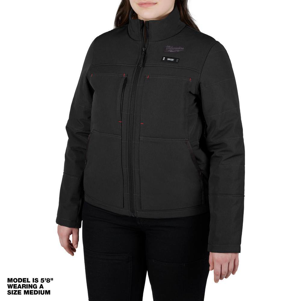 Milwaukee Women's X-Large M12 12-Volt Lithium-Ion Cordless AXIS Black  Heated Quilted Jacket Kit with One 3.0Ah Battery and Charger 234B-21XL -  The