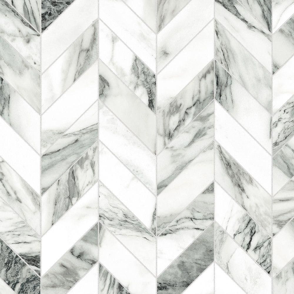 Touche Chevron Zebre 12 in. x 12 in. Porcelain Floor and Wall Mosaic Tile (1.02 sq. ft. /Each) price history on PriceWatchPro