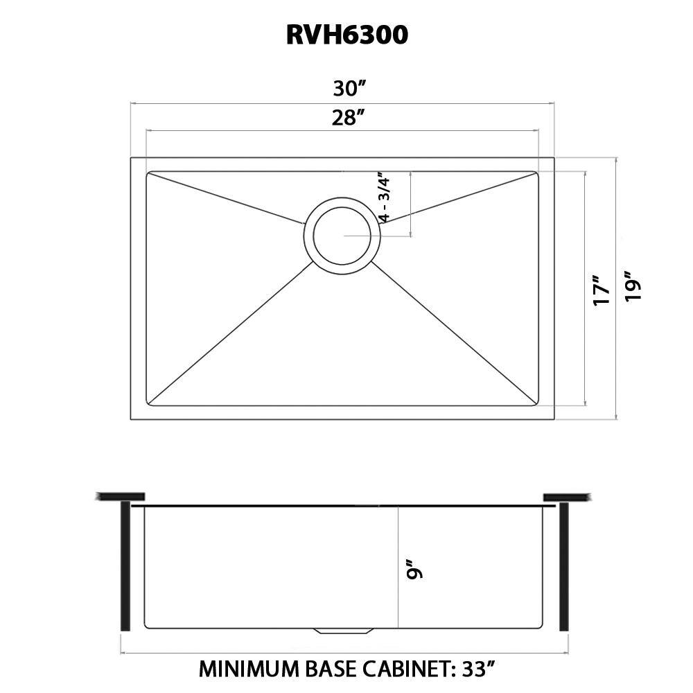 30-Inch Matte Black Stainless Steel Undermount Kitchen Sink