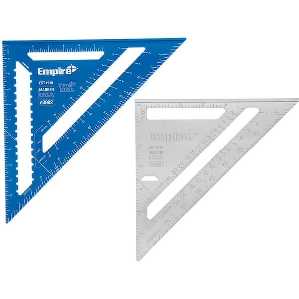 Empire 12 in. Laser Etched Aluminum and 7 in. Magnum Aluminum Rafter Square Set