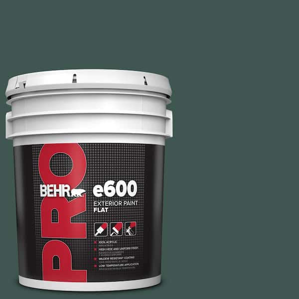 5 gal. #HDC-CL-21A Dark Everglade Flat Exterior Paint