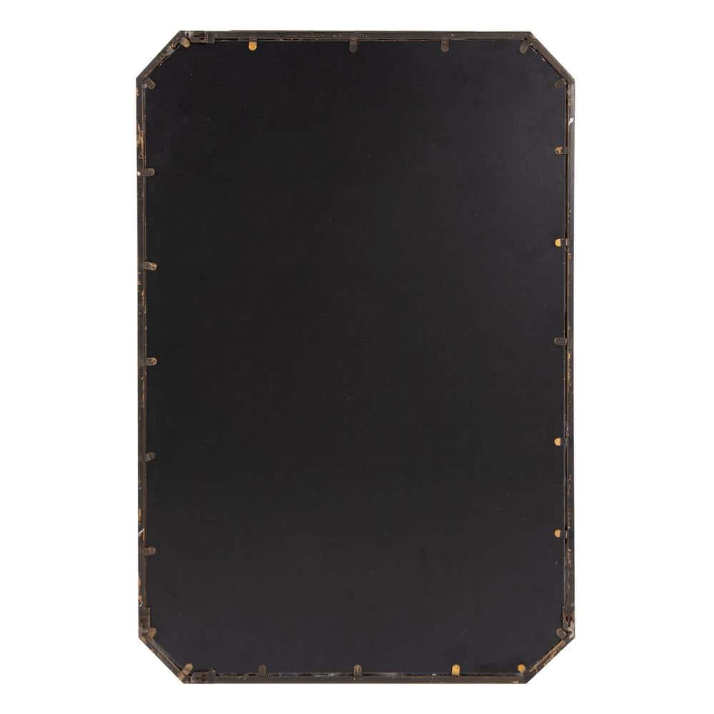 Elongated Octagonal Champagne Silver Wall Mirror 22.5"x34"
