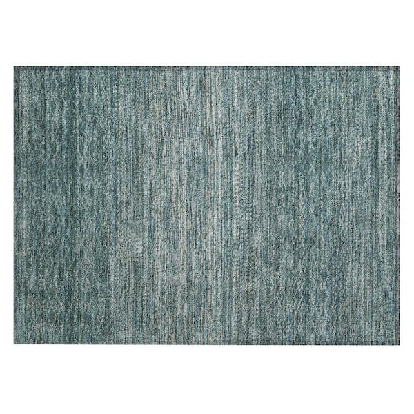 Chantille Machine Washable Indoor/Outdoor Abstract ACN2150 Teal 1 ft. 8 in. x 2 ft. 6 in. Accent Rug