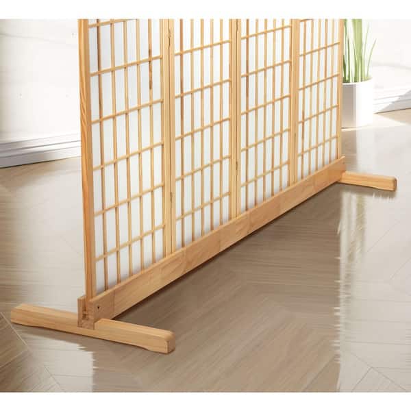 Oriental Furniture Natural 4-Panel Room Divider Stand