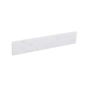 Pulsaite 48 in. W x 4 in. H Cultured Marble Bathroom Vanity Top Backsplash in White