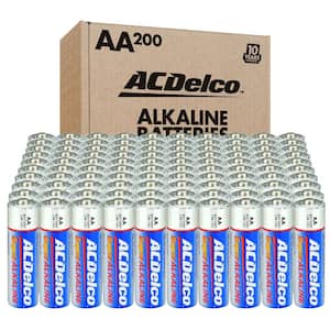 200 of AA Super Alkaline Batteries, 10-Years Storage Life, Maximum Power with Recloseable Packaging