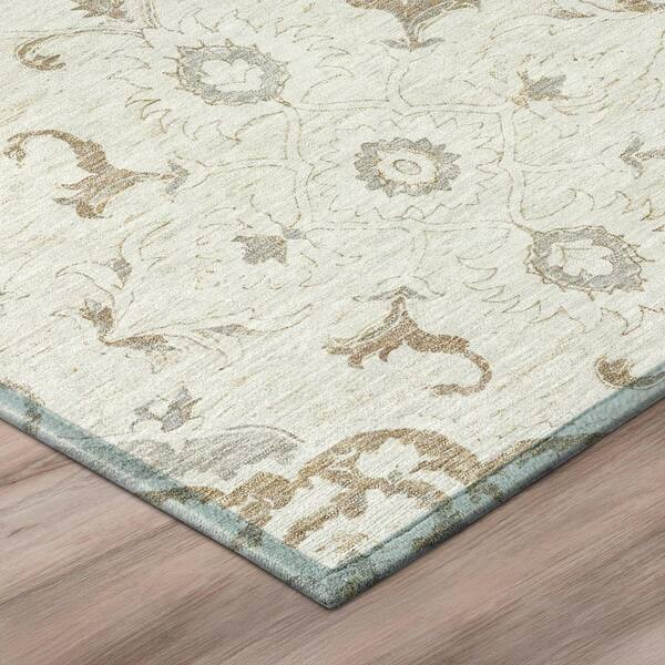 Chantille Machine Washable Indoor/Outdoor Abstract ACN3077 Ivory 2 ft. x 7 ft. Runner Rug