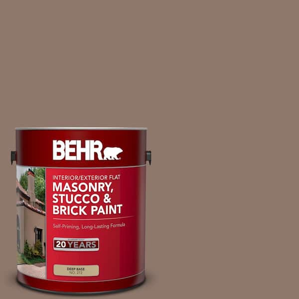 BEHR - 1 gal. #N170-5 Chocolate Heart Flat Interior/Exterior Masonry, Stucco and Brick Paint