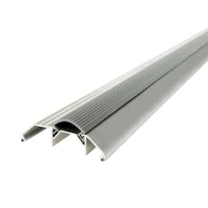 3-3/4 in. x 1-1/8 in. x 72 in. Silver Aluminum and Vinyl Heavy-Duty High-Profile Threshold