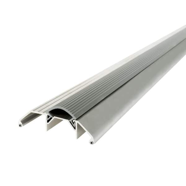 M-D Building Products 3-3/4 in. x 1-1/8 in. x 36 in. Silver Aluminum and Vinyl Heavy-Duty High-Profile Threshold