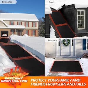 Snow Melting Mat 30 in. x 48 in. 3-in-Melting Speed Heated Outdoor Mats