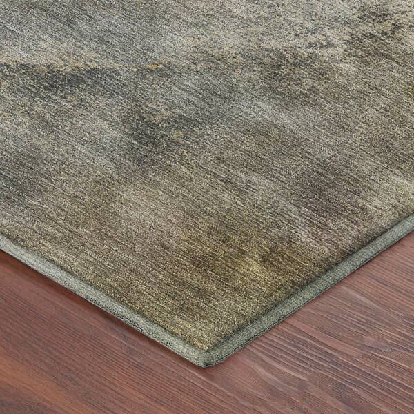 Mayfield Premium Machine Washable Abstract AMF2307 Pewter 10 ft. x 14 ft. Area Rug