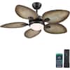 Kviflon 44 in. Black Retro Ceiling Fan with LED & Remote