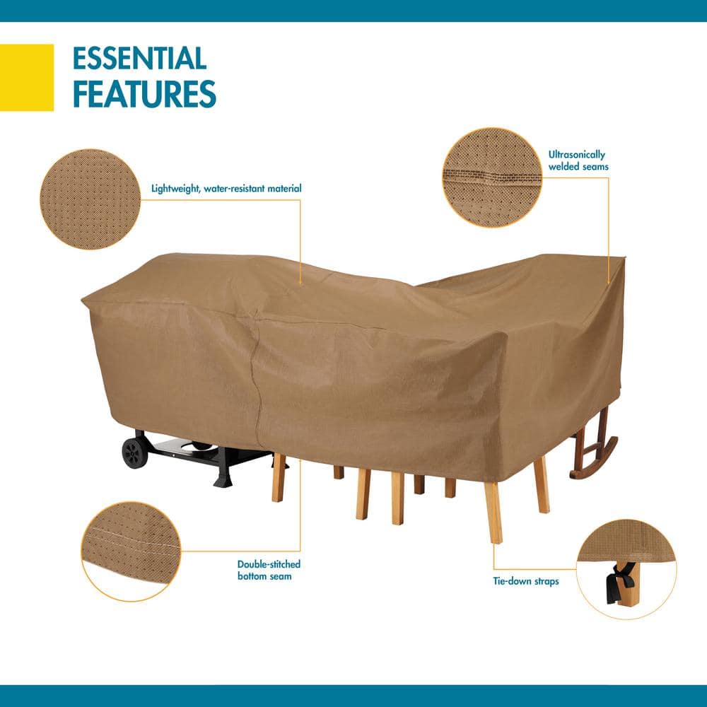 Essential Water-Resistant Beige Patio Furniture Cover