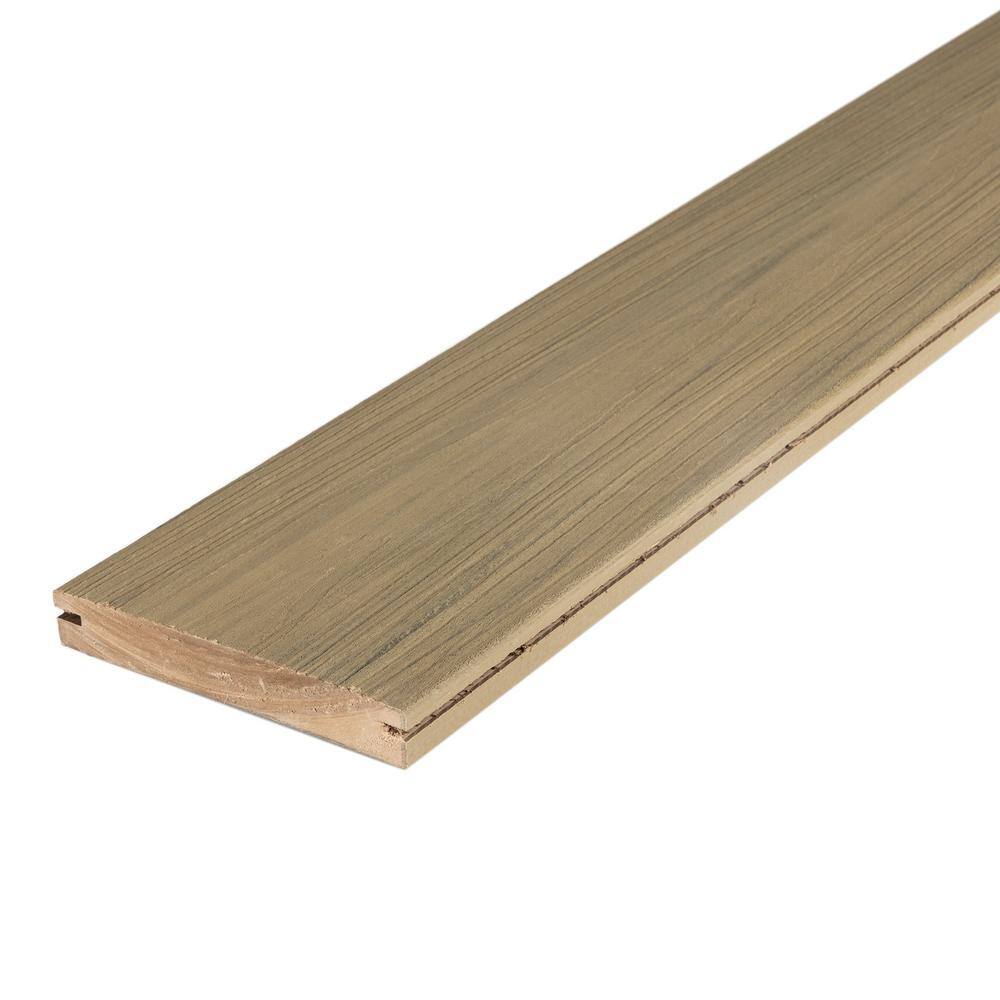 Deckorators Summit 1 in. x 6 in. x 12 ft. Cliffside Brown Grooved Edge ...