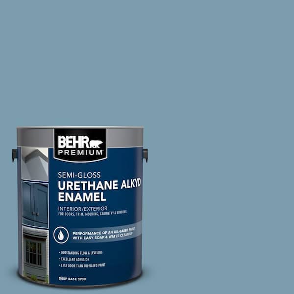 BEHR PREMIUM 1 gal. #550F-4 Cool Dusk Urethane Alkyd Semi-Gloss Enamel Interior/Exterior Paint