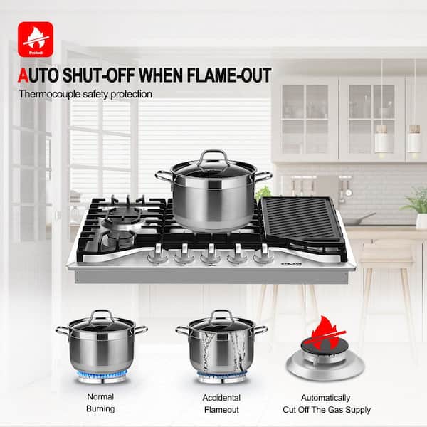 https://images.thdstatic.com/productImages/2bd4d3b1-bfdb-4874-a3d3-e3e05f0f955d/svn/stainless-steel-cast-iron-gasland-chef-gas-cooktops-gh1305sf-fa_600.jpg
