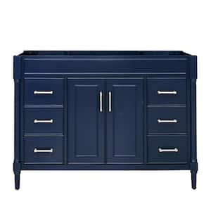 Bristol 48 in. W x 21.5 in. D x 34 in. H Bath Vanity Cabinet without Top in Navy Blue