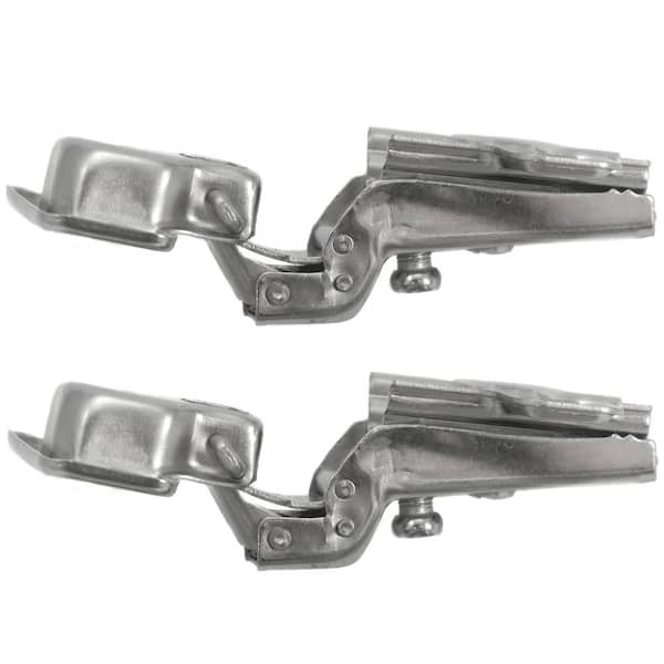 Half Overlay European Chrome Frameless 110-Degree Hinge (10-Pack)