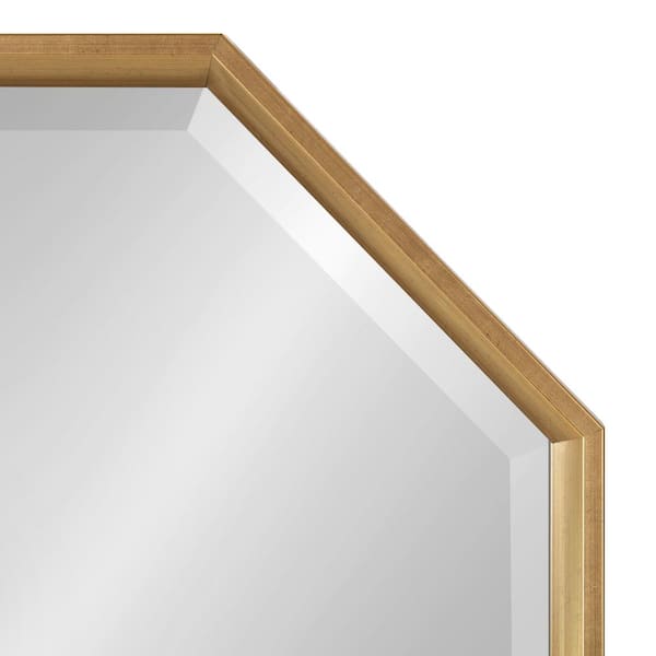 Kate and Laurel Calter 24 in. x 24 in. Classic Octagon Framed Gold