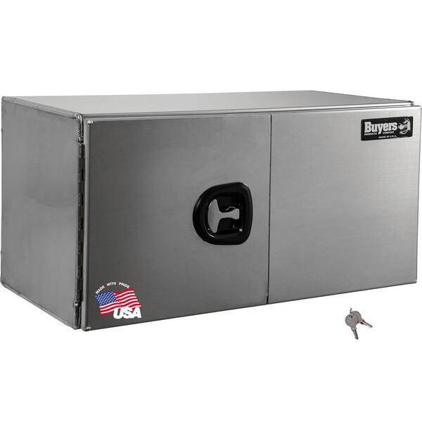 BUYERS PRODUCTS 18 in. x 24 in. x 48 in. XD Smooth Aluminum Underbody Truck Tool Box with Barn Door